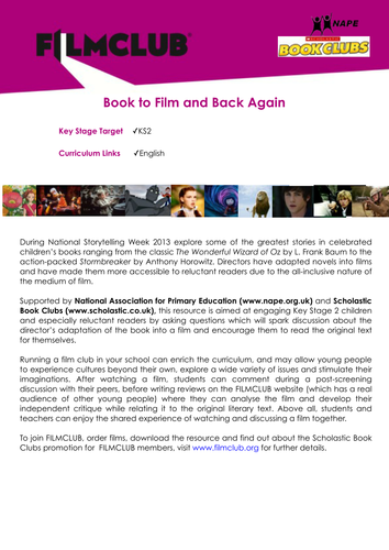 Book to Film and Back Again - A FILMCLUB Guide