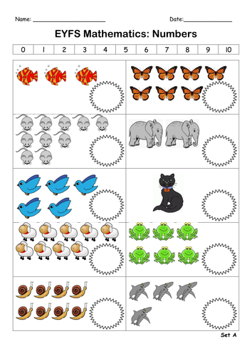 Counting and Writing Numeral WS | Teaching Resources