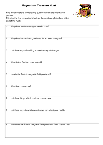 Magnetism Treasure Hunt