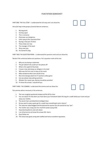 3 common punctations