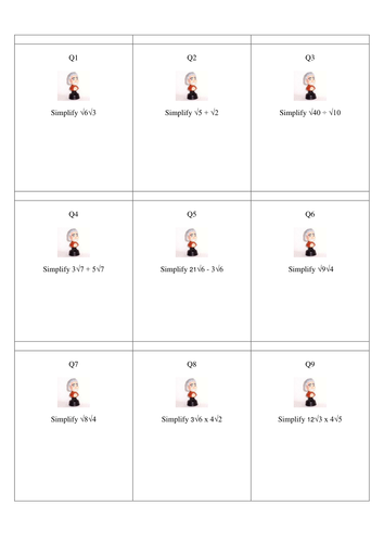 Surds Quiz Quiz Trade