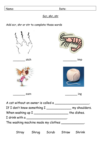 Scr, str, shr | Teaching Resources