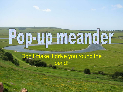3D 'pop-up' meander ppt