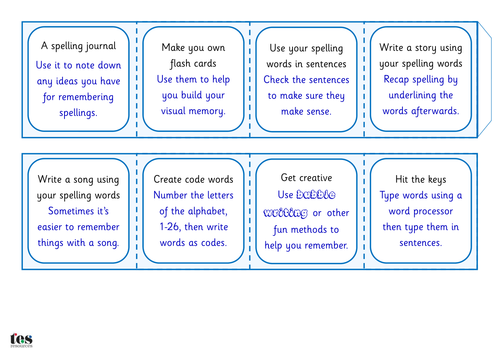 Handy hints for supporting spelling