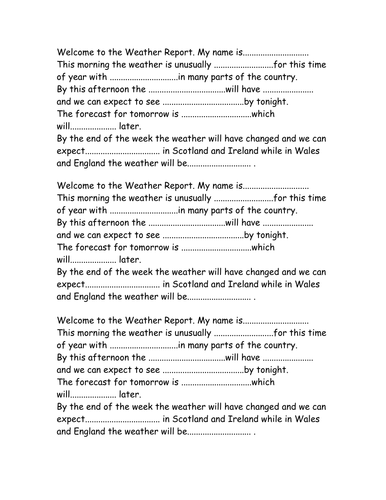 write-a-weather-report-teaching-resources