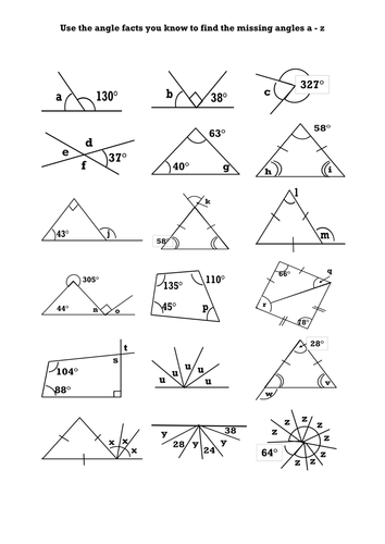 angle-properties-revision-teaching-resources