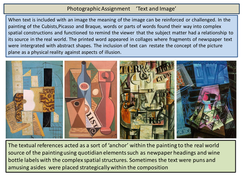 Photographic Assignment  'Images and Text'