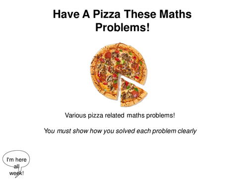 Have A Pizza These Maths Problems