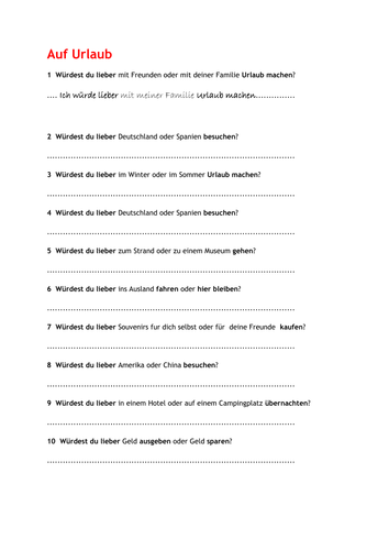 URLAUB : Entscheidungen