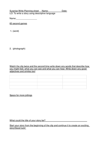 Smartboard Write a Ghost Story KS2  video link