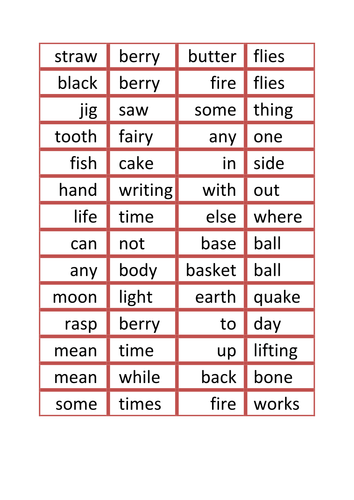 Compound Words - fun activity | Teaching Resources