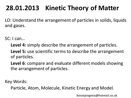 Science of Solids, Liquids and Gases VI -  Theory