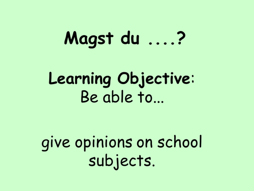 Magst du ..?  Linking opinions with reasons
