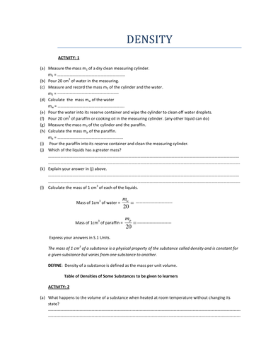 Introduction to Density