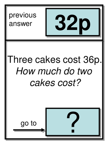 Proportion (Unitary Method) Treasure Hunt | Teaching Resources