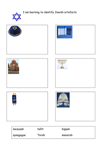 Judaism symbols worksheets | Teaching Resources