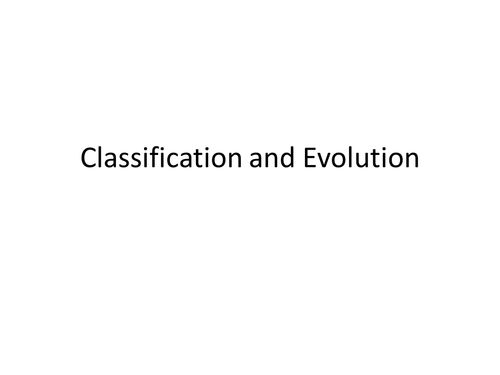 Classification and Evolution (AQA B1)