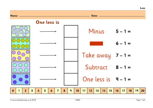 Subtraction worksheets