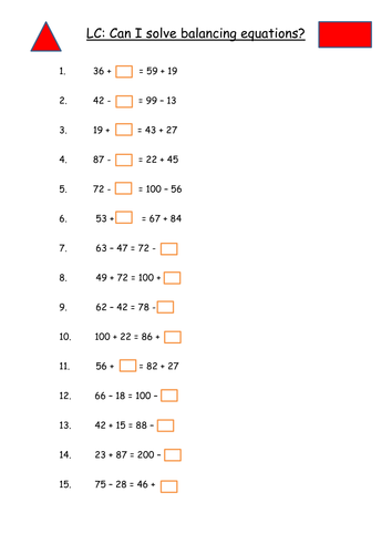 Balancing Equations