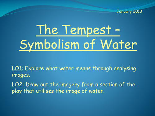 The Tempest - Symbolism of Water