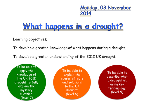 What happens in a drought?