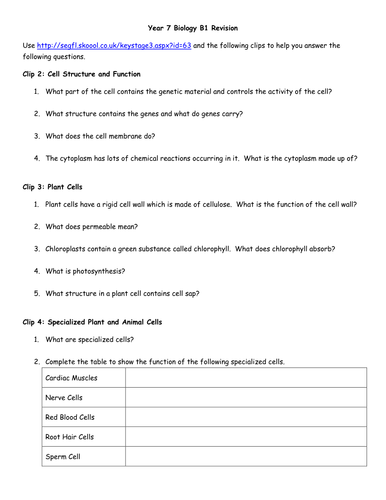 year 7 revision teaching resources