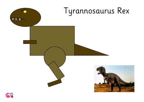 Dinosaur Shape Picture: T-Rex & Pterodactyl