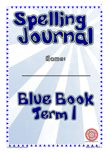 Year 1 Spelling Journal