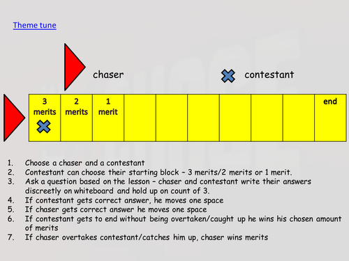 The Chase!  Easy plenary idea.