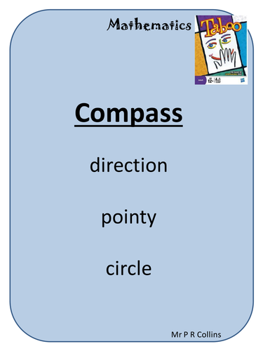 Mathematics Taboo Cards