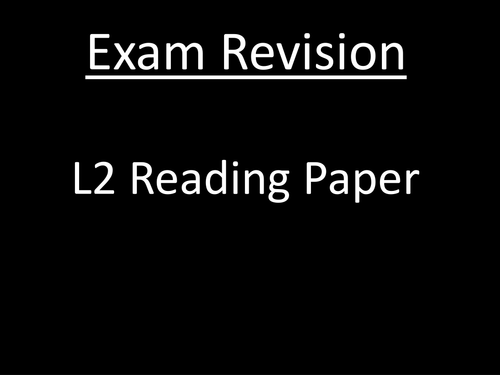 L1 & L2 Functional Skills Reading Revision