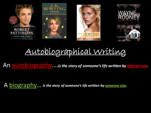 Autobiography PowerPoint Lesson | Teaching Resources