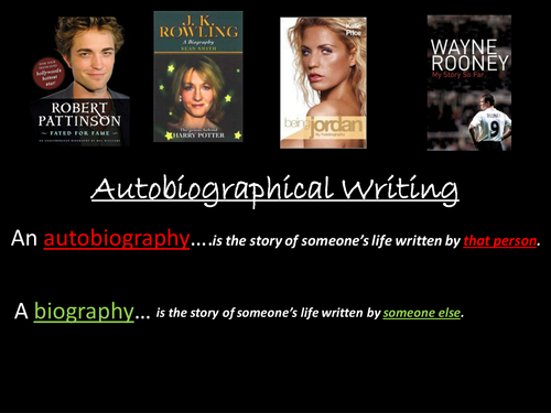 Autobiography PowerPoint Lesson