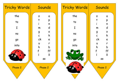 Phonics Bookmark