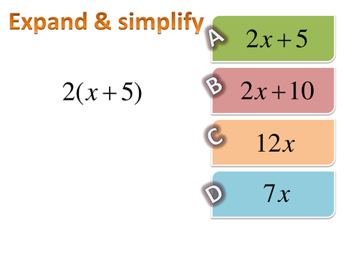 Algebra: Expanding single brackets