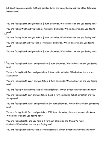 Position and direction