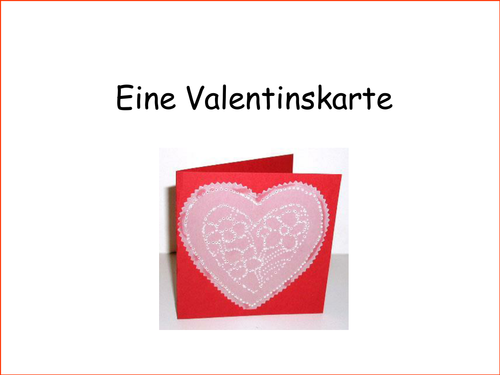 Make a Valentine's card in German