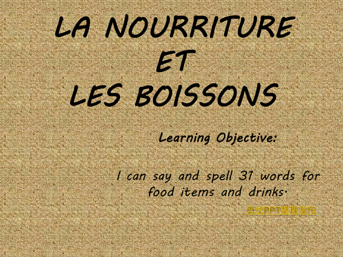 La Nourriture et Les Boissons