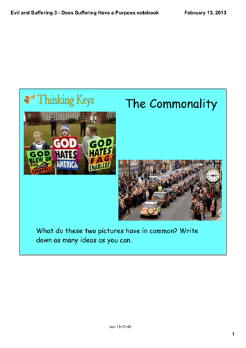 Evil and Suffering - Does Suffering Have a Purpose