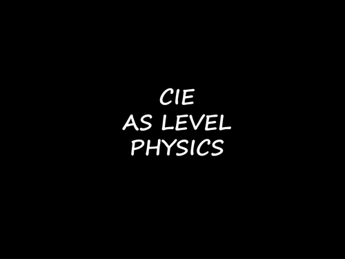 AS Level Physical Quantities and SI Units