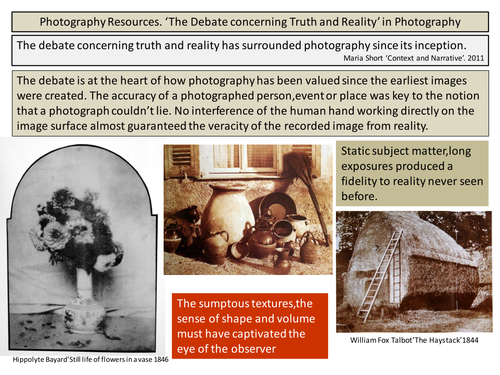 Photographic Assignment   'Truth and Reality'