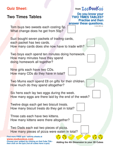 Number Names Worksheets five times table : Five Times Tables Quiz by penguin13 - Teaching Resources - TES