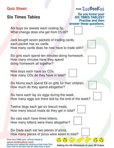 Times Tables Matching Puzzle FOUR'S, EIGHT'S & ELEVEN'S by