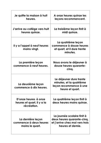 GROUP / PAIR WORK on school day + time