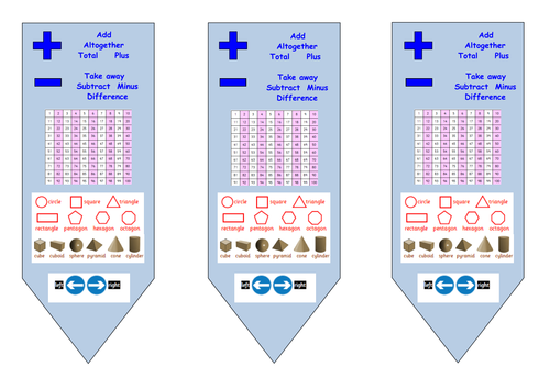 Numeracy bookmark