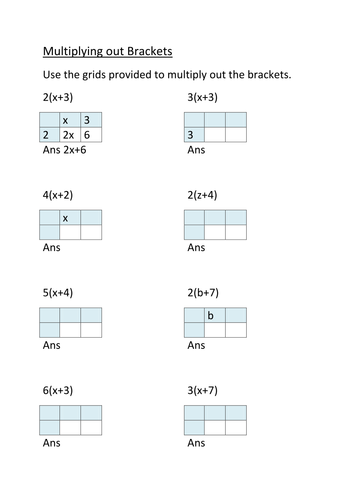 Multiplying out brackets heavily structured
