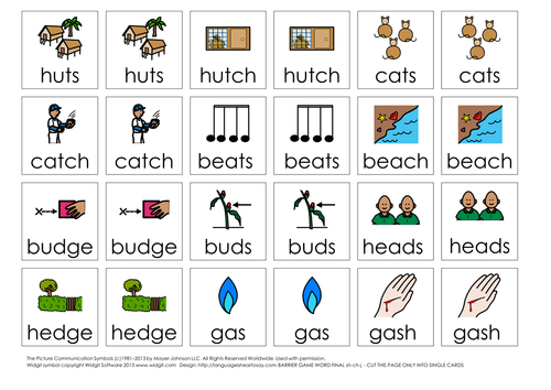 Articulation-practise word-final sh,ch,j