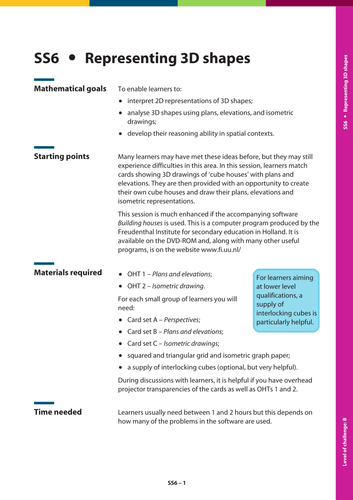Plans and Elevation Representing 3D Shapes Grade D