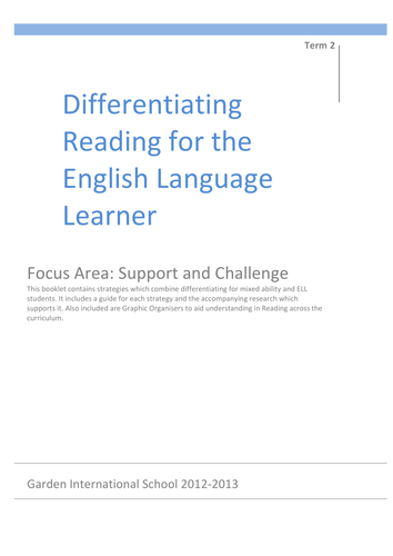 Differentiation in Reading for EAL Learners
