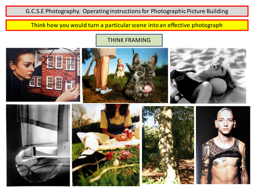 GCSE PHOTOGRAPHY'Basic Operating Instructions for